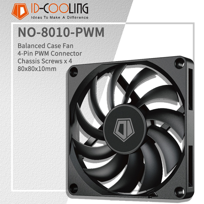 Pc Case Fan - ID-COOLING NO-8010-PWM 80MM PC Fan 800-3000RPM