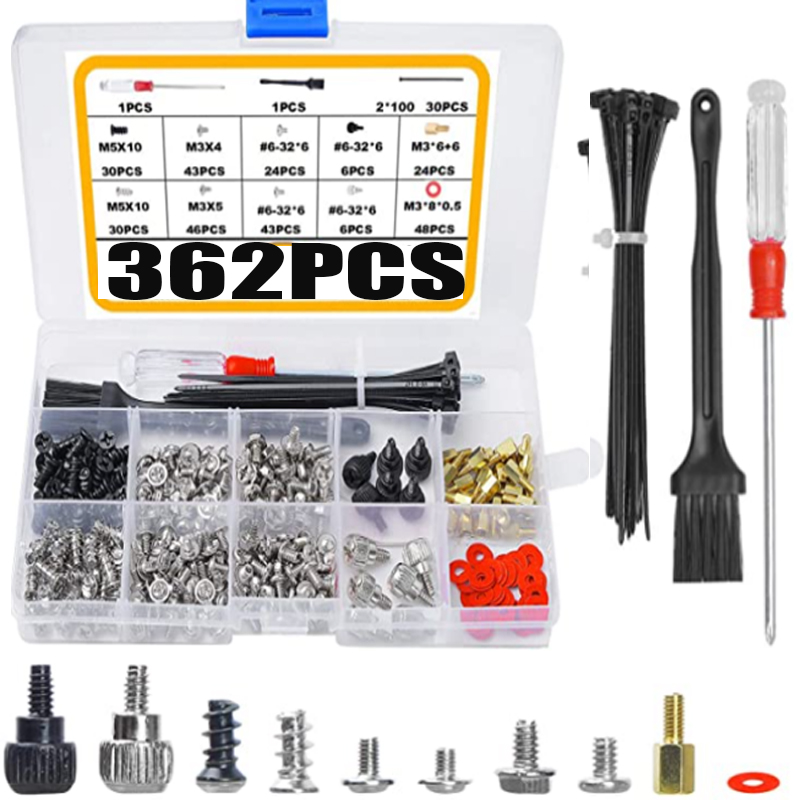 Pc Case Fan - ELECTRAPICK 362pcs Computer Screws Kit for