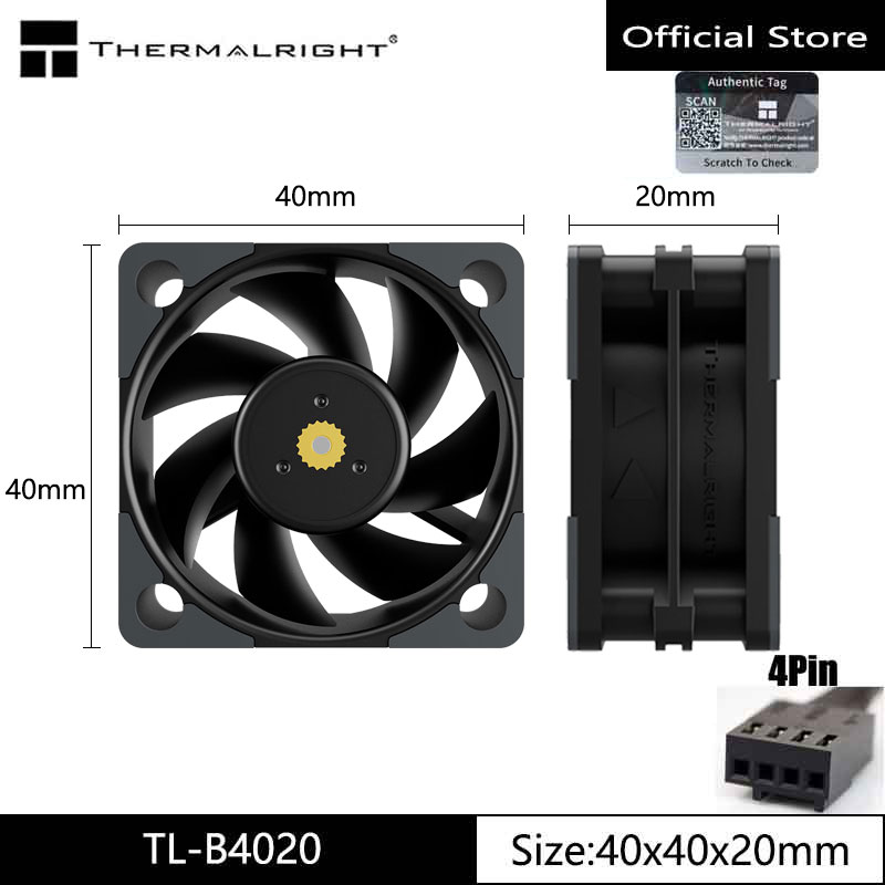 Pc Case Fan - ThermalrightTL-B4020 4CM chassis cooling fan，40x40x20mm/Double ball