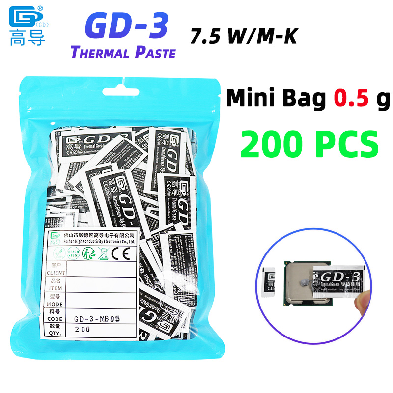 Net Weight 0.5 Gram 200 PCS Gr - огляд і ціна Thermal Paste