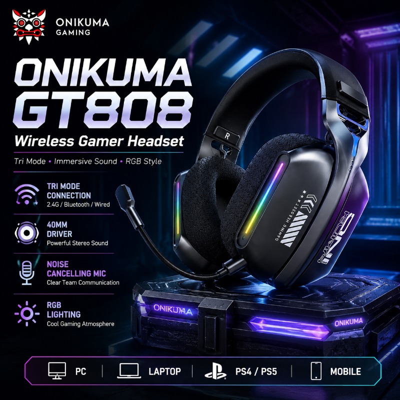 ONIKUMA GT808 Wireless Gaming  - огляд і ціна Pc Gaming Gigabyte