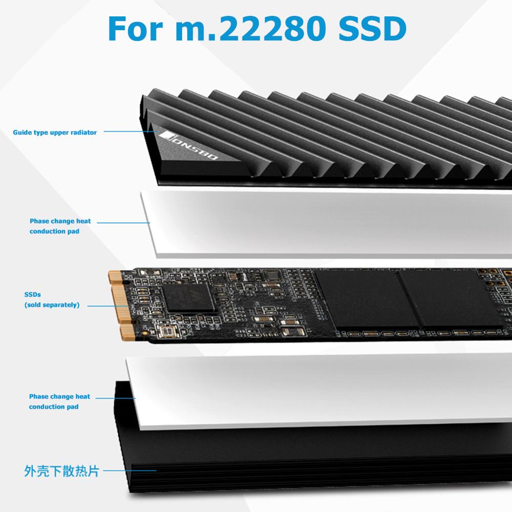 Jonsbo M2 2280 SSD Aluminum He - огляд і ціна M.2 Ssd Heatsink