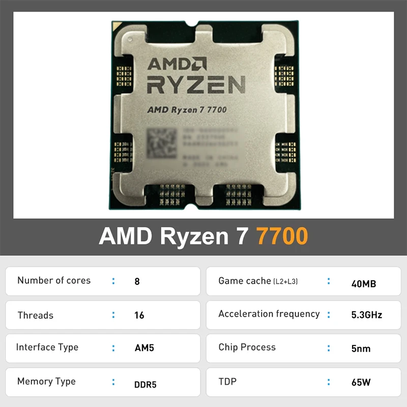 AMD Ryzen 7 7700 R7 7700 CPU 8 - огляд і ціна Amd Cpu Ryzen 7