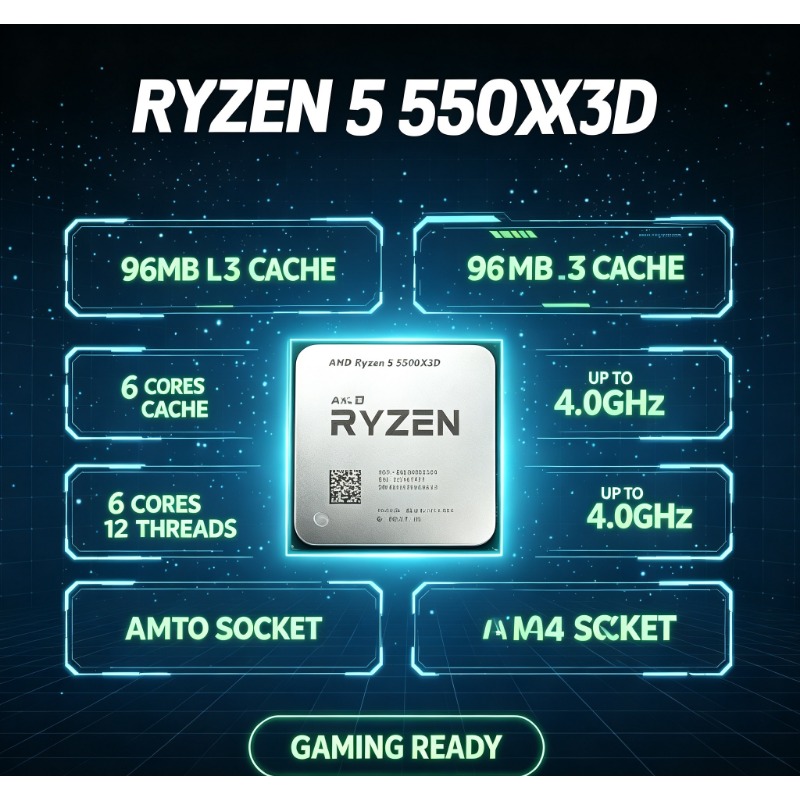 AMD Ryzen 5 5500X3D DIY Gaming - огляд і ціна Pc Gaming Amd Ryzen 5