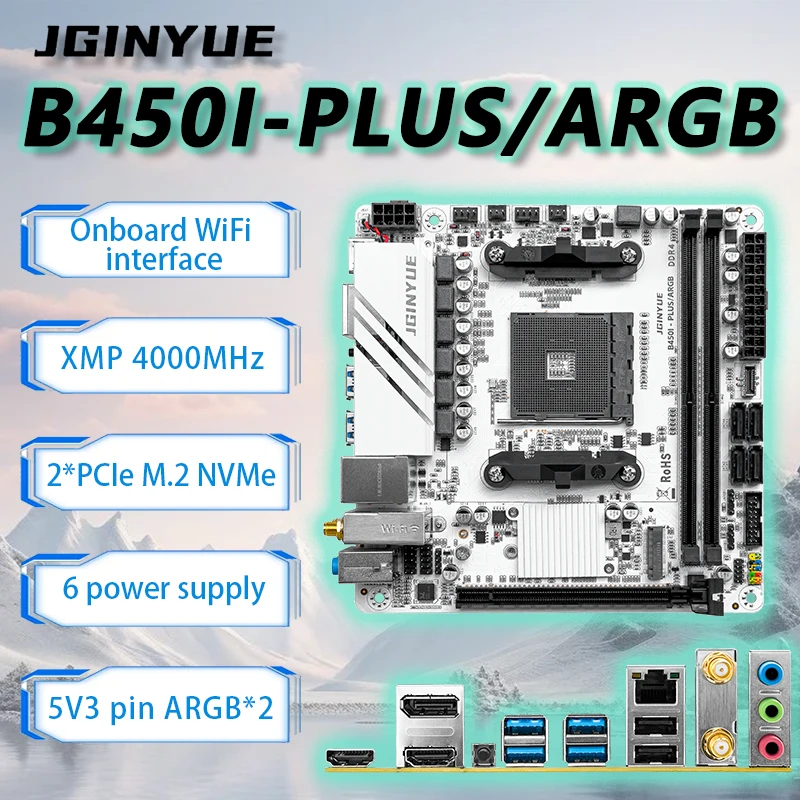 JGINYUE B450 ITX Motherboard S - огляд і ціна Pc Gaming Amd Ryzen 5