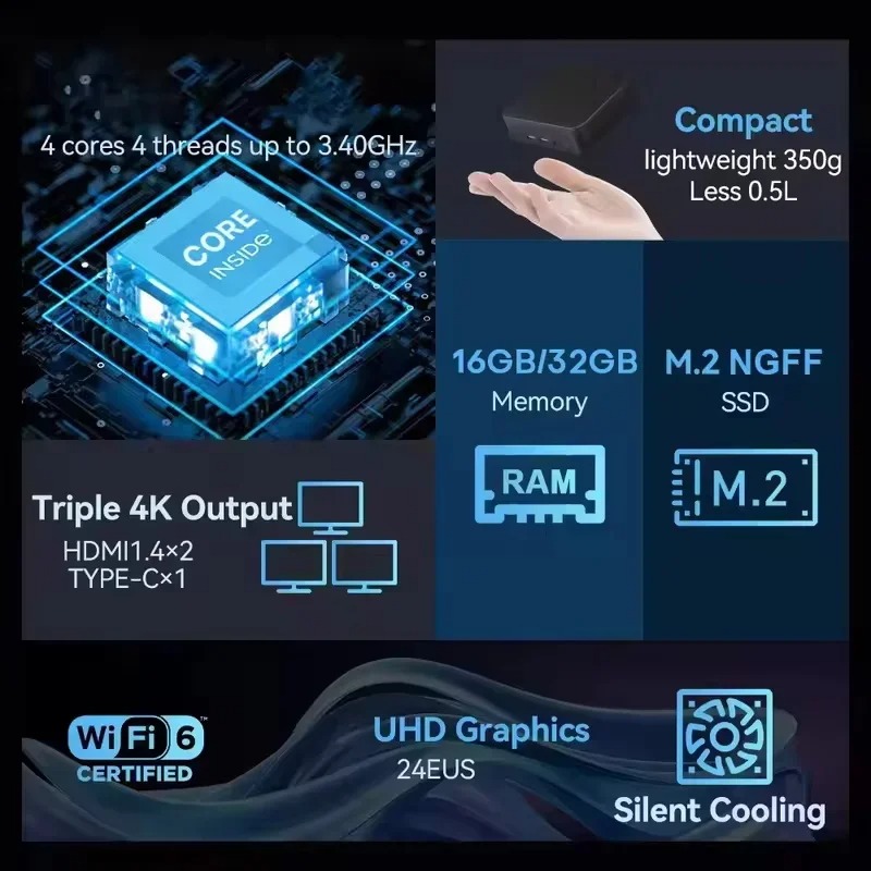 New Intel Core i3 6100  MINI P - огляд і ціна Pc Gaming I3