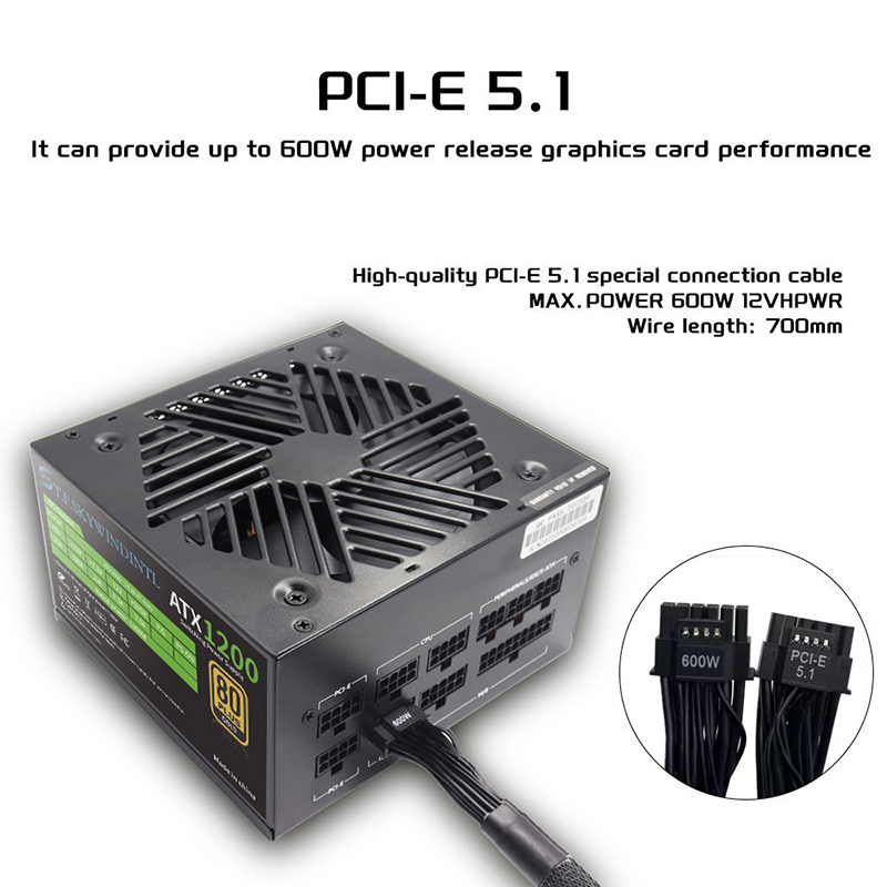 PCIE 5.0 1200W PC Power Supply - огляд і ціна Pc Gaming Watt