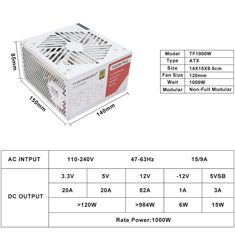 Power Supply 1000 watt gaming  - огляд і ціна Pc Gaming Watt