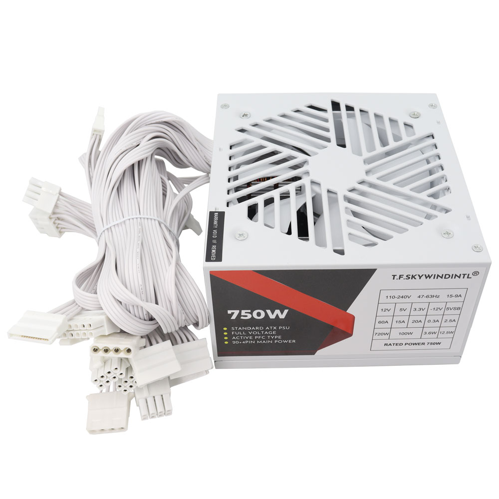 White 750W PSU PC Power Supply - огляд і ціна Pc Gaming Watt