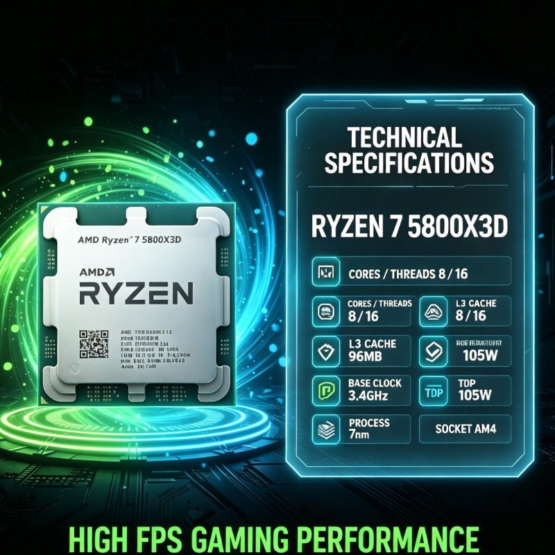 96MB Large Cache AMD Ryzen 7 5 - огляд і ціна Amd Cpu Ryzen 7