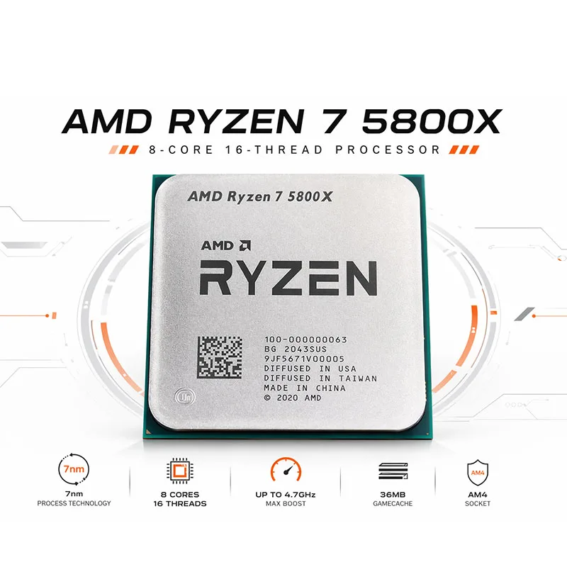 AMD Ryzen 7 5800X Unlocked Ove - огляд і ціна Amd Cpu Ryzen 7